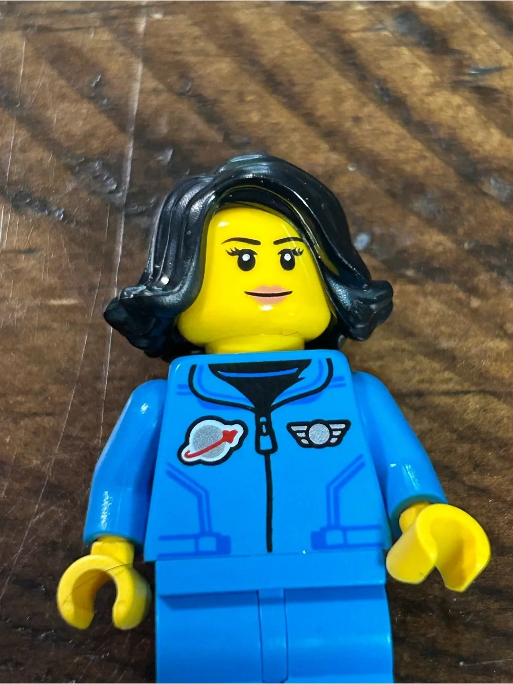 LEGO Minifigure Lunar Research Astronaut Female Dark Azure Jumpsuit